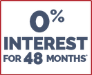 0% interest for 48 months