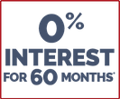 0% interest for 60 months