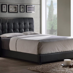 Hillsdale Lusso Bed Black Faux Leather