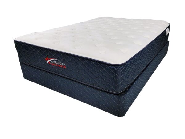 American Splendor Liberty Plush Mattress With Boxspring Foundation close angle