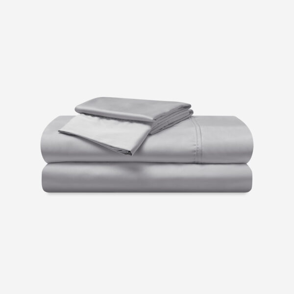 01 Hyper Cotton Light Grey Sheet Stack BEDGEAR