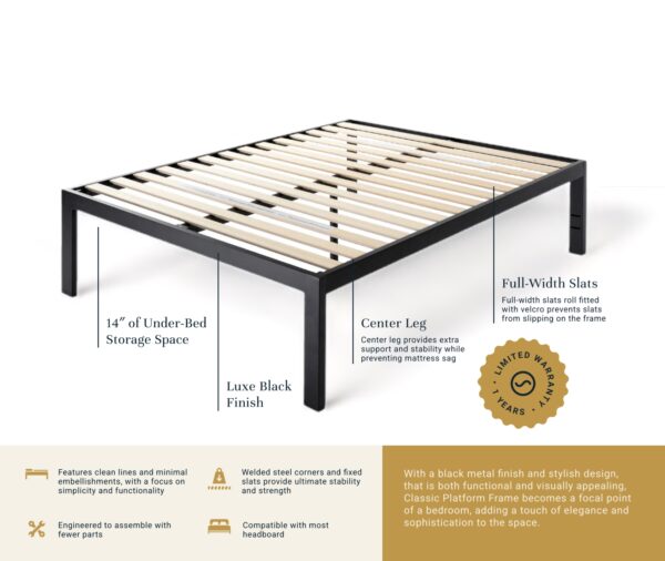 Classic Platform Bed Frame Foundation